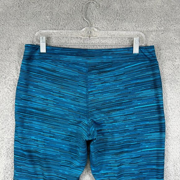 CHAMPION Duo Dry Workout Leggings XL BLUE SPACEDYE Athletic Stretch Leggings - Picture 5 of 11